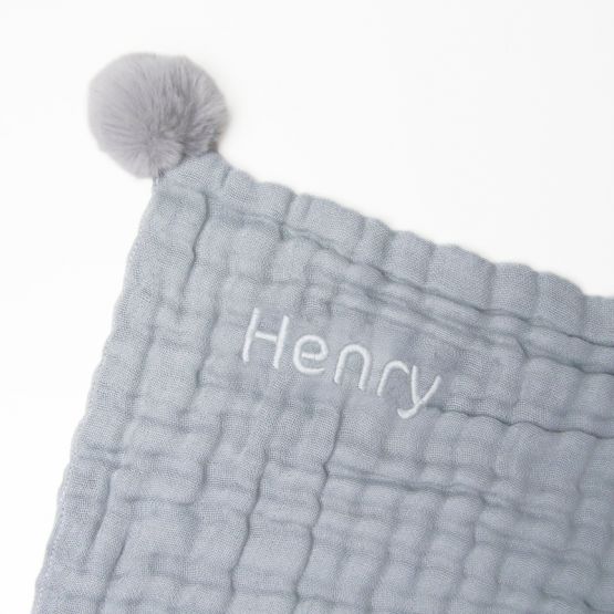 Personalisable Keepsake Baby Soother in Grey
