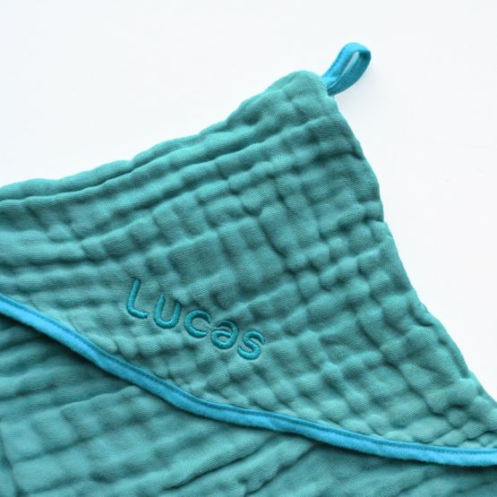 Bath Cape - Shark in Teal (Personalisable)