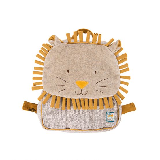 Sous Mon Baobab - Paprika Lion Child Backpack by Moulin Roty