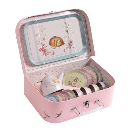 *New* Les Rosalies - Tin Tea Set Suitcase by Moulin Roty
