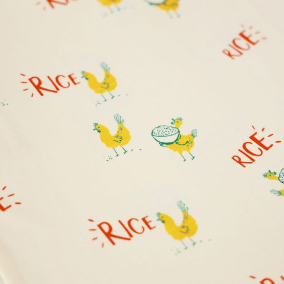 A Singapore Series - Kids Tee in Chicken Rice Print
