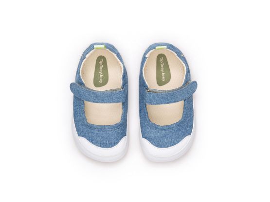 Gaia Green Mary Janes - Lona Jeans Laguna by Tip Toey Joey-EUR23