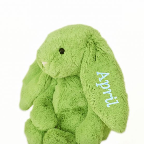 Personalisable Bashful Apple Bunny by Jellycat
