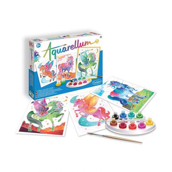 *New* Aquarellum - Unicorn & Pegasus Watercolour Set by Sentosphère
