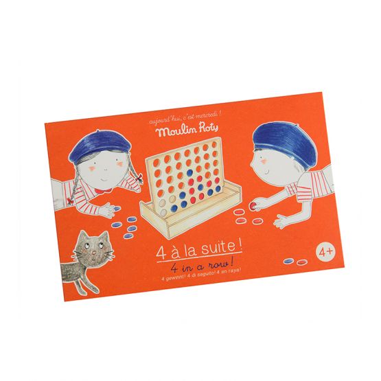 Aujourd'hui C'est Mercredi - Travel 4-in-a-Row Game by Moulin Roty 