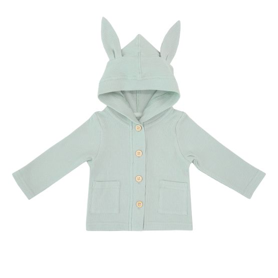 *New* Baby Bunny Cardigan in Sage Waffle Jersey