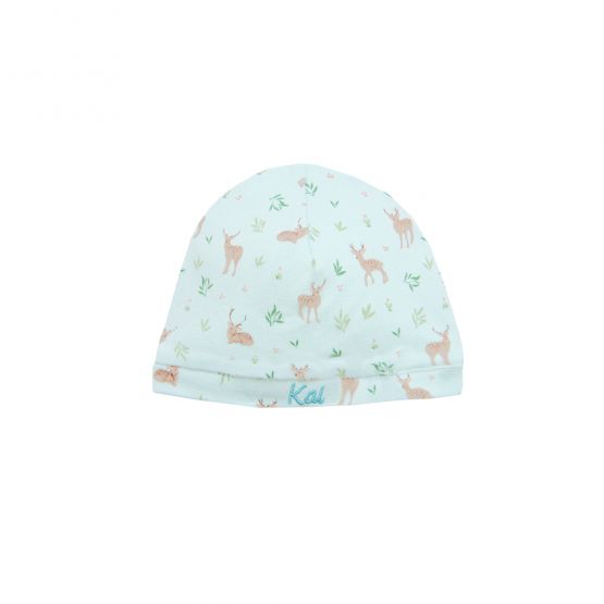 *New* Personalisable Organic Baby Hat in Deer Print