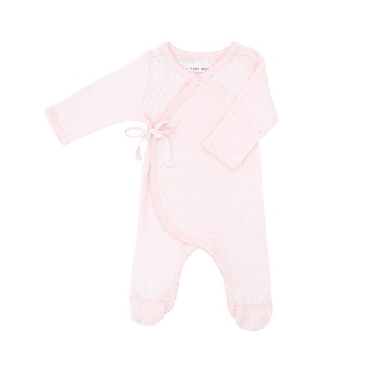 *New* Organic Baby Long Sleeve Kimono Sleepsuit in Pink
