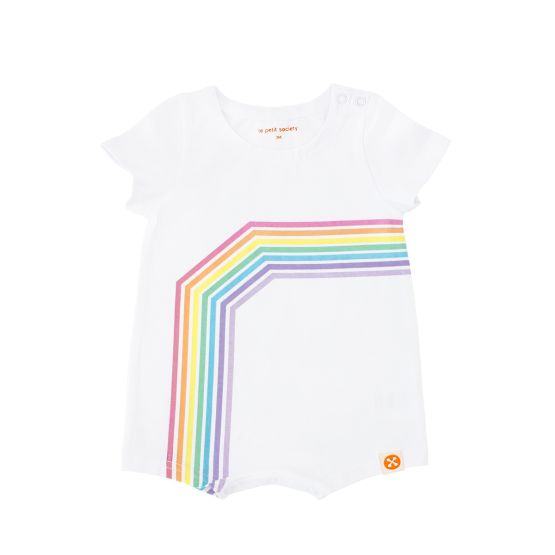 *Signature* Rainbow Series - Baby Romper in Pastel (Left Arc)