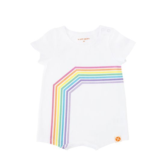 Rainbow Series - Baby Romper in Pastel (Left Arc)