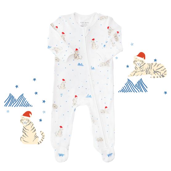 Baby Bamboo in Snow Tiger Print