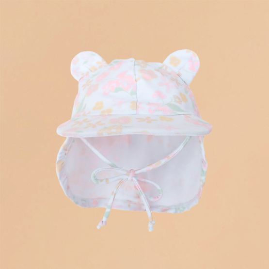 Baby Sunhat in Pastel Floral Print