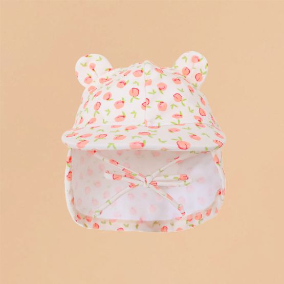 Baby Sunhat in Peach Print