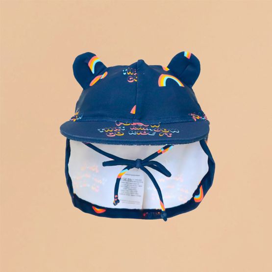 Baby Sunhat in Rainbow Print