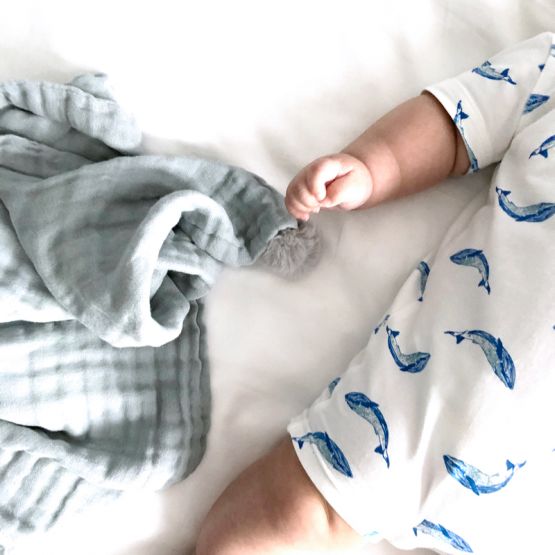 Keepsake Baby Blanket in Grey (Personalisable)