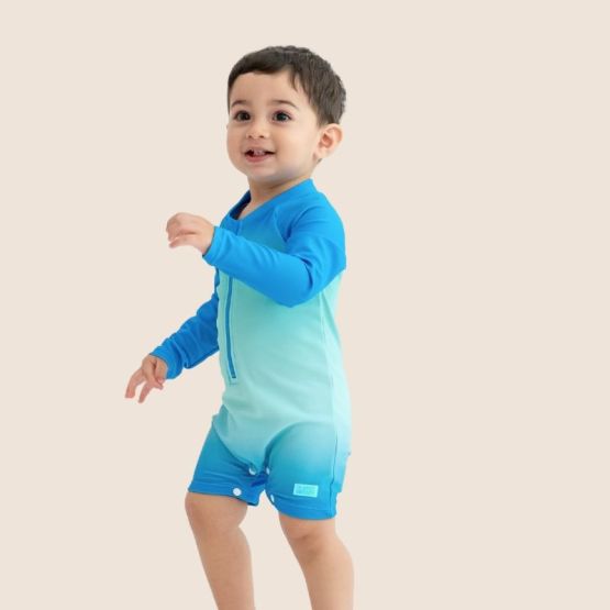 Baby Swimsuit in Blue Gradient