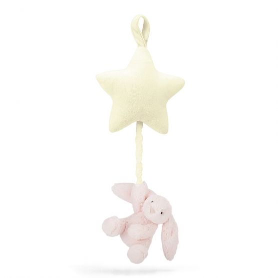 Bashful Pink Bunny Star Musical Pull by Jellycat
