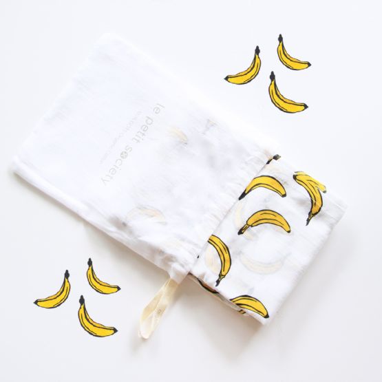 Baby Organic Swaddle - Banana (Personalisable)