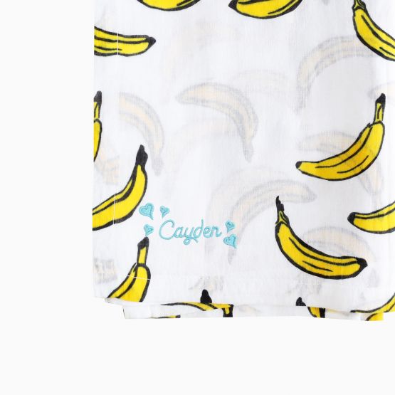 Baby Organic Swaddle - Banana (Personalisable)
