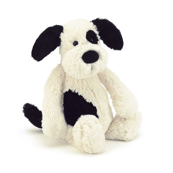 Bashful Black & Cream Puppy by Jellycat