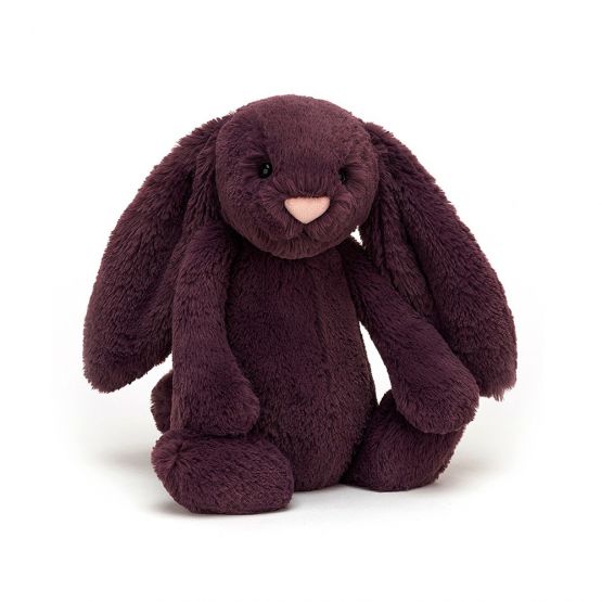 Personalisable Bashful Plum Bunny by Jellycat 