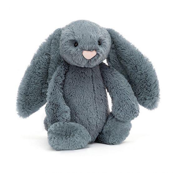 Personalisable Bashful Dusky Blue Bunny by Jellycat