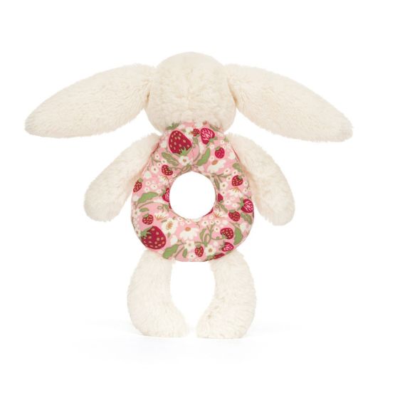 Blossom Cream Bunny 'Berry' Ring Rattle by Jellycat