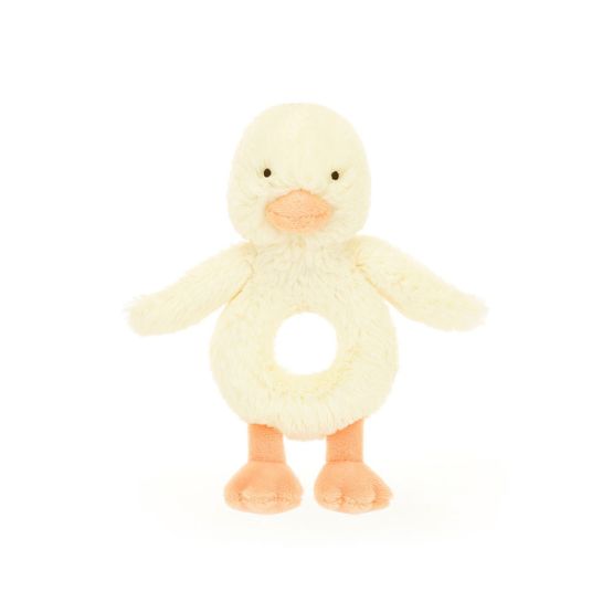 Bashful Duckling Ring Rattle by Jellycat
