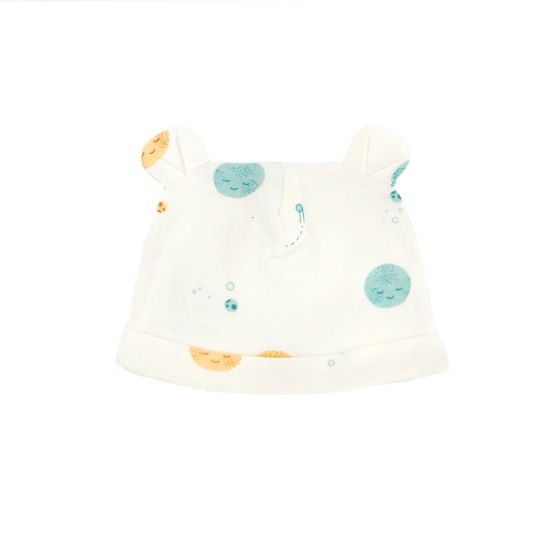 Baby Organic Bear Hat in Planets Print 