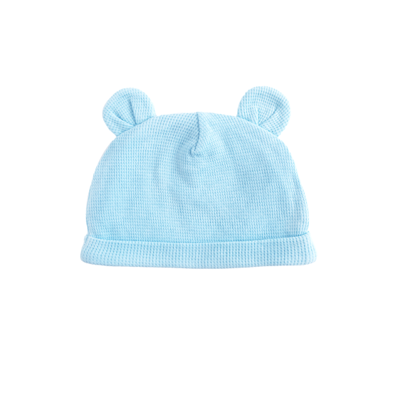 Baby Organic Bear Hat in Blue