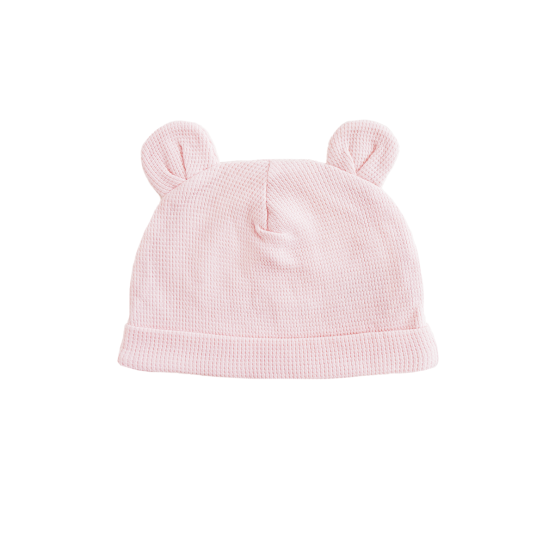 Baby Organic Bear Hat in Pink