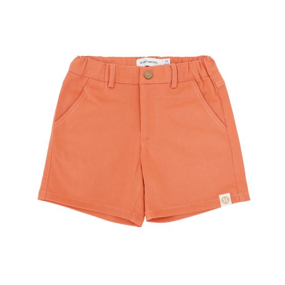 Bermuda Shorts with Adjustable Waistband - Burnt Orange