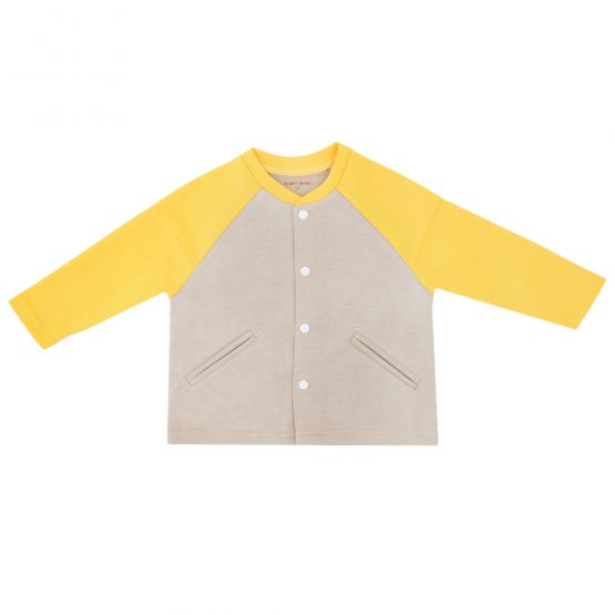 Made for Play - Biker Cardigan with Colourblock in Beige