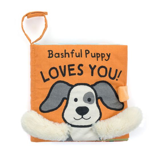 Bashful Puppy Loves You Book by Jellycat