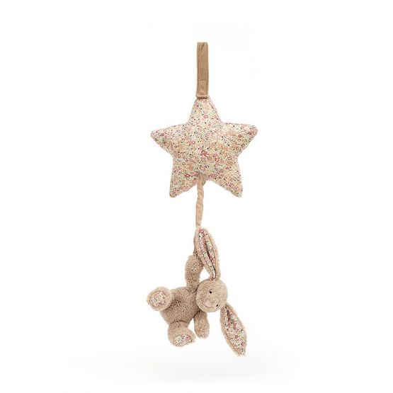 Blossom Bea Beige Bunny Musical Pull by Jellycat