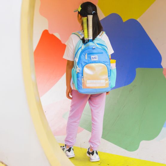 LPS Double Pocket Backpack - Blue/Silver