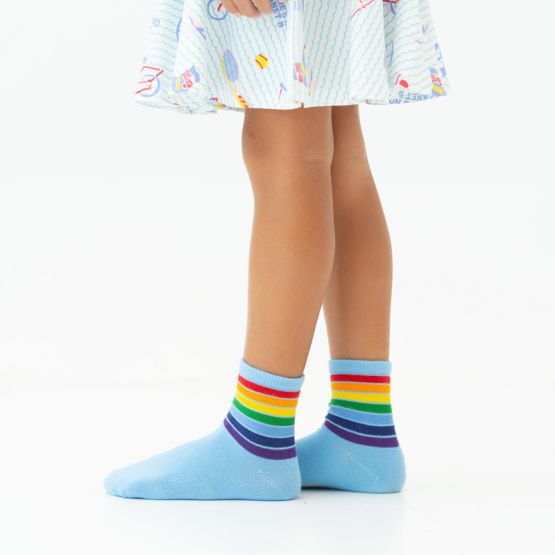 *Signature* Rainbow Series - Kids Crew Socks in Blue