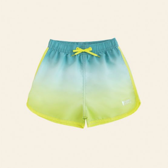 Boys Swim Shorts in Lime Gradient