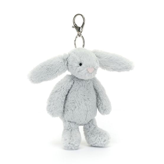 Bashful Silver Bunny Bag Charm by Jellycat