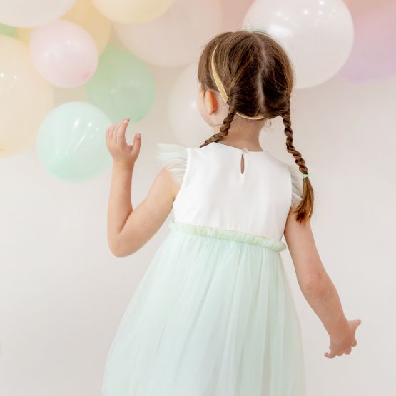 *Bestseller* Flower Girl Series - Bubble Dress in Mint