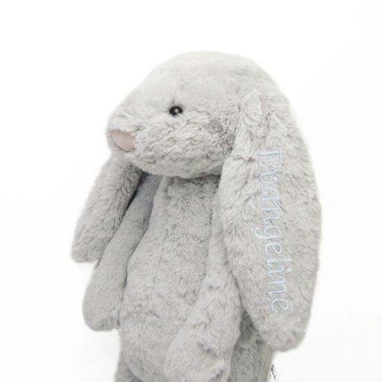 Personalisable Bashful Silver Bunny (Large) by Jellycat