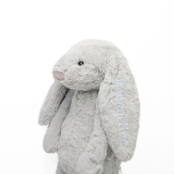 Personalisable Bashful Silver Bunny by Jellycat