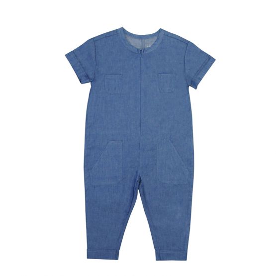 Kids Chambray Utility Jumpsuit