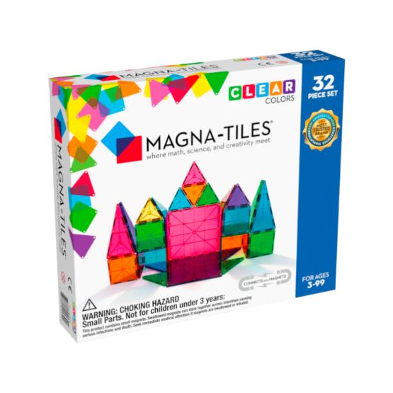 Clear Colors 32 Piece Set by MAGNA-TILES 