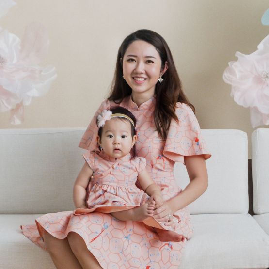 Chinese Motif Series - Baby Girl Pink Cheongsam Dress