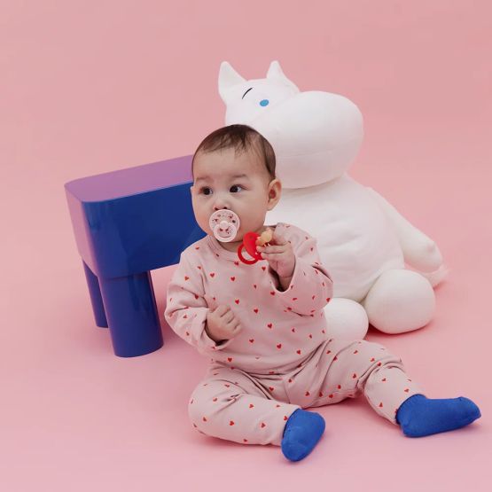 Colour Pacifier Twin Pack Dancing Latex (Candy Apple Mix) by BIBS x Moomin