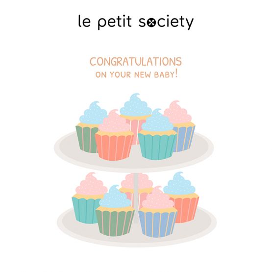 E-Gift Card - Congratulations on Your New Baby (Cupcake Print)