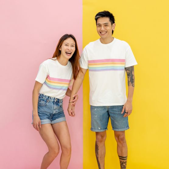 *Signature* Rainbow Series - Adult Boxy Tee in Pastel