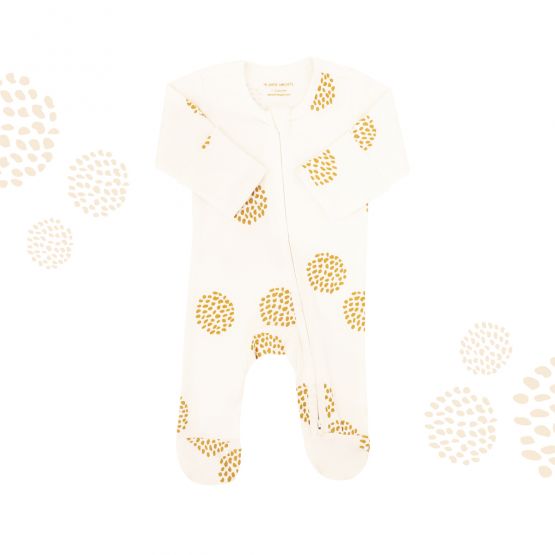 *New* Baby Organic Zip Sleepsuit in Dandelion Print (Personalisable)