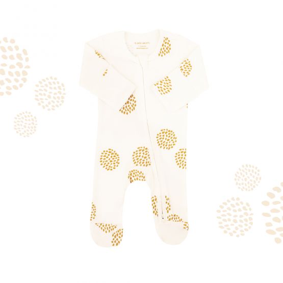 Baby Organic Zip Sleepsuit in Dandelion Print